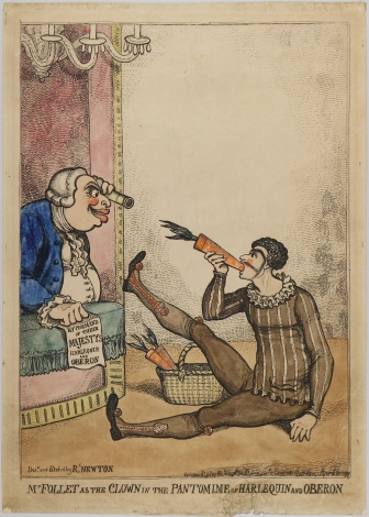 Mr. Follet as the Clown in the Pantomime of Harlequin and Oberon